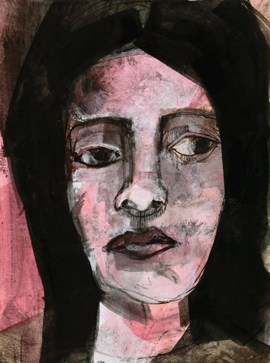 red woman's face